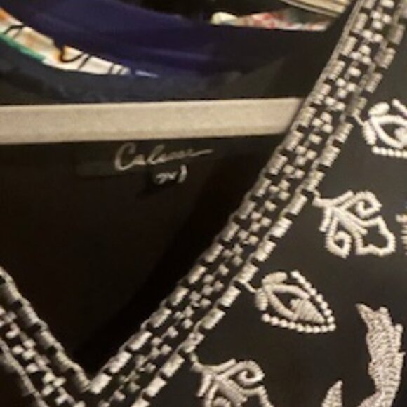 Calessa 2X Beautiful embroidered Women's Top NWT - Picture 5 of 6